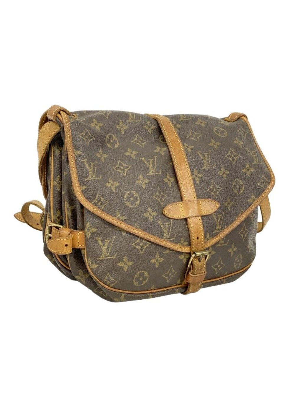 Louis Vuitton Shoulder Bag Monogram Saumur 30 Brown - Picture 2 of 10